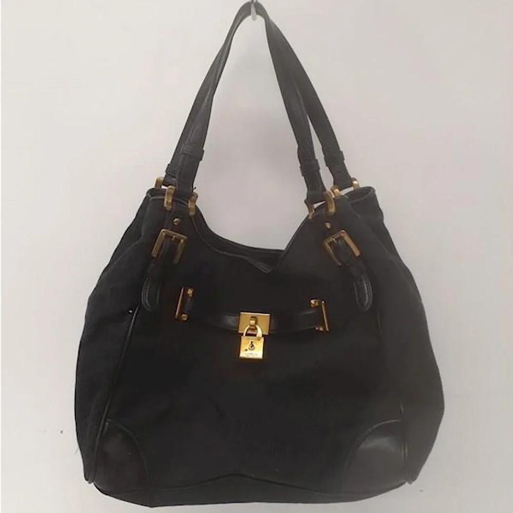 Black Ralph Lauren signature print shoulder bag - Picture 2 of 8
